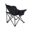 2 Pieces Outdoor Portable Folding Camping Chairs With Carry Bag - Black - Image 11