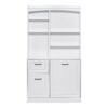 Bathroom Storage Cabinet With Tilt Out Hamper, Tall Free Standing Organizer With Drawers & Adjustable Shelves, Linen Tower With Steel Handles - White - Image 17