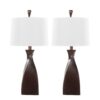 Curvo - Contemporary Polyresin Table Lamp (Set of 2) - Beige - Image 2