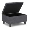 Harrison - Small Coffee Table Storage Ottoman - Slate Gray - Image 2
