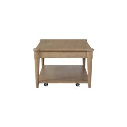 Cocktail Table With Two Storage Drawers And Casters - Sand