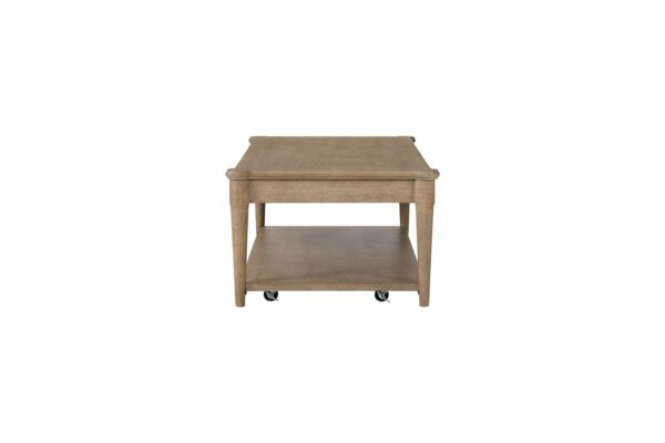 Cocktail Table With Two Storage Drawers And Casters - Sand