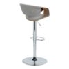 Curvo - Mid-Century Modern Adjustable Barstool & Swivel (Set of 2) - Gray - Image 4
