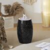 Boho Mosaic Side Table With Ceramic Tile Top - Black - Image 2
