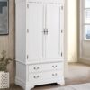 Elegant Traditional Armoire - White - Image 7
