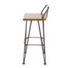 Dione Outdoor Industrial Acacia Wood Bar Set With Metal Frame And Slat Paneling - Brown - Image 13