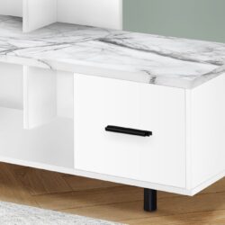TV Stand, Console, Media Entertainment Center, Storage Drawer, Contemporary & Modern - White