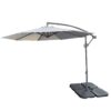 10 Ft Offset Cantilever Patio Umbrella With Crank And Tilt Adjustment For Pool, Deck, And Garden - Gray - Image 2