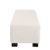 Textured Boucle Ottoman Bench With Hinged Lid For Seating And Storage - Beige - Image 14