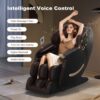 Deluxe - Massage Chair, Full Body Zero Gravity Recliner With Ai Voice Control, Sl Track, Bluetooth, Foot Rollers, Airbags, Heating - Black - Image 10