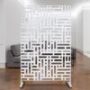 Decorative Freestanding Metal Privacy Screen For Indoor & Outdoor Use - White - Image 11