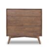 Caroline - Mid-Century Modern Dresser 3 Drawer - Brown / Wood - Image 7