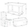 6 Piece Dining Table And Chair Set With Special-Shaped Legs And Foam-Covered Seat Backs&Cushions For Dining Room - Gray - Image 3