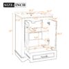 Bathroom Vanity With Ceramic Sink Combo, Modern Freestanding Storage Cabinet With Silver Handles, Soft Closing Doors - Green - Image 8