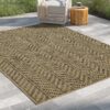 Earth - 2'7" X 7'3" Indoor, Outdoor Area Rug - Natural / Black - Image 3