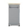 Negley - Contemporary Kitchen Cart With Wheels - Gray - Image 14