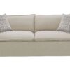 Upendo - Pattern Linen Sofa With 2 Toss Pillows - Beige - Image 2