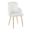 Dahlia - Contemporary Dining Chair (Set of 2) - Cream / Gold - Image 2