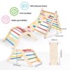 Gardenia - Pikler Triangle Set Montessori Toddler Climbing Toys Indoor, 2 Piece Baby Climbing Gym Indoor Playground - Pink - Image 7