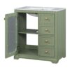 Bathroom Vanity With A Soft Close Glass Door, Adjustable Shelves, And Three Drawers - Green - Image 15
