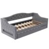 Twin Long Size Daybed With LED Belt And Trundle - Gray - Image 13