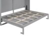 Queen Size Murphy Wall Bed Modern Design With LED Lights - Gray - Image 10