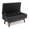 Owen - Small Rectangular Storage Ottoman - Distressed Black - Image 2