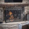 Darcie - Wrought Iron Fireplace Screen With Intricate Detailing - Black - Image 3