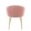 Claire - Contemporary / Glam Chair (Set of 2) - Gold / Blush - Image 5