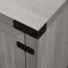 Rustic Farmhouse Double Barn Door 70" TV Stand For 80" TVs With Center Shelves - Stone Gray - Image 3