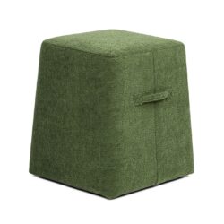 Oliver - Tapered Square Upholstered Ottoman - Moss Green Fleeced