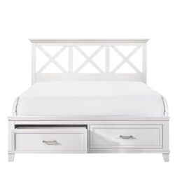 King X Storage Bed - White