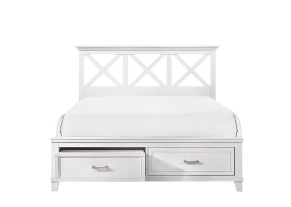 King X Storage Bed - White