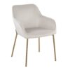 Daniella - Contemporary Dining Chair (Set of 2) - Gold / Cream - Image 2