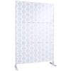 Outdoor & Indoor Privacy Screen Metal Privacy Screen, Freestanding Decorative Privacy Screen For Deck Balcony, Privacy Fence Panels - White - Image 4