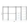 Fiona - Freestanding 4 Tower Walk In Closet System Wood Metal - White - Image 3