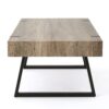 Abitha - Coffee Table With Industrial Powder Coated Metal Legs - Canyon Gray - Image 6