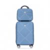 2 Piece Luggage Sets Lightweight Suitcase, Spinner Wheels, (20/14) - Blue - Image 5