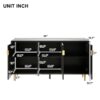 Modern TV Stand With 3 Doors And Adjustable Shelves For Living Room, Fits TVs Up To 70" - Black - Image 18