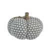 Knite Pumpkin Ornament Decor For Holiday Harvest Festival Fall Festival & Thanksgiving (Set of 2) - White / Gray - Image 6