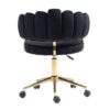 Modern Home Office Desk Chair With Adjustable Height And Swivel Wheels - Black - Image 17