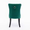 Nikki - Modern, High-End Tufted Solid Wood Contemporary Velvet Upholstered Dining Chair With Wood Legs Nailhead Trim (Set of 2) - Green - Image 7