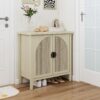 Rattan 2 Door Cabinet, Suitable For Bedroom - Natural - Image 2