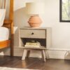 Mid-Century Modern Minimalist 1 Drawer Nightstand - Coastal Oak - Image 4