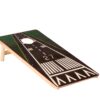 4X2 Ft Large Size Cornhole Board (Set of 2), Outdoor Game Board Set With 8 Bean Bags, Perfect For Lawn, Backyard, Beach, Park - White / Green - Image 3