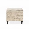 Parisian Upholstered Fabric Storage Ottoman - Beige / Reclaimed Natural - Image 8
