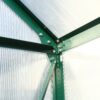 6.3'x6.2'x7' Polycarbonate Greenhouse, Heavy Duty Outdoor Aluminum Walk-In Green House Kit With Rain Gutter, Vent And Door For Backyard Garden - Green - Image 4