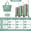 5 Piece Set (20"24"28 +A Travel Bag And A Toiletry Bag), Pp Hardshell Carry On Luggage Set With Tsa Lock Carry On Suitcase Luggage Durable Suitcase - Green - Image 3