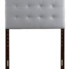 Twin Stylish Adjustable Headboard - Light Gray - Image 2