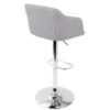Daniella - Contemporary Adjustable Barstool With Swivel - Light Gray - Image 3